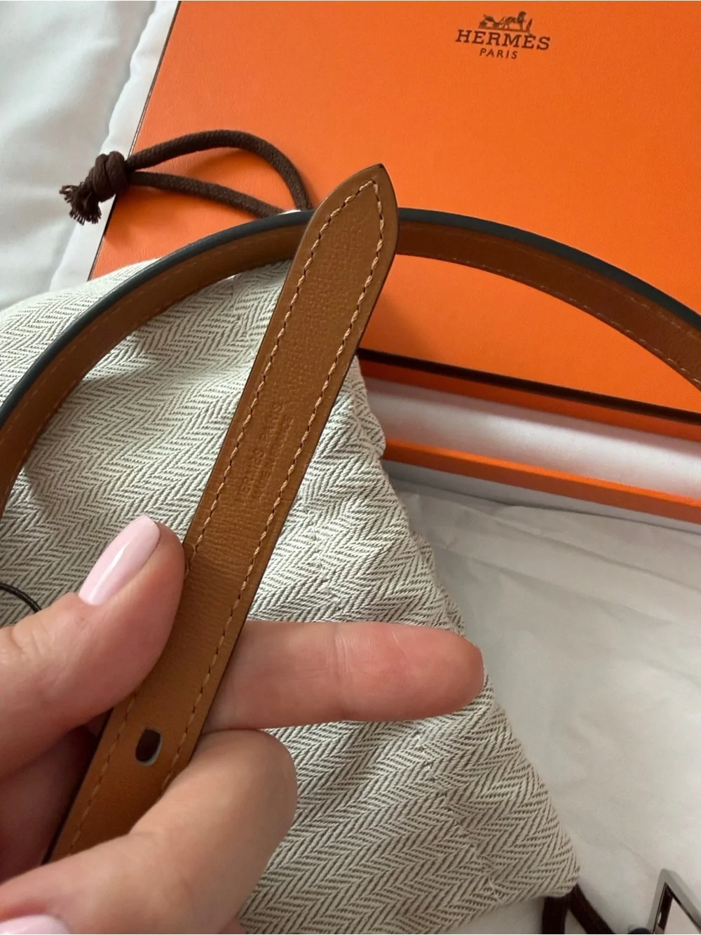 Hermes Black Reversible Leather Belt with Silver Buckle
